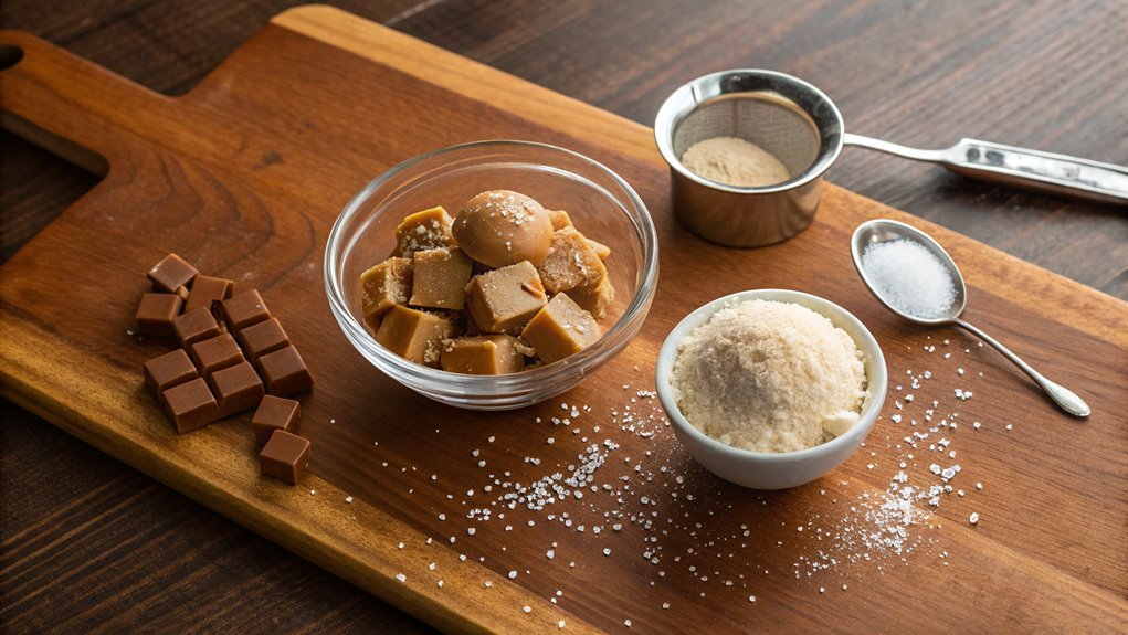 add caramel and salt