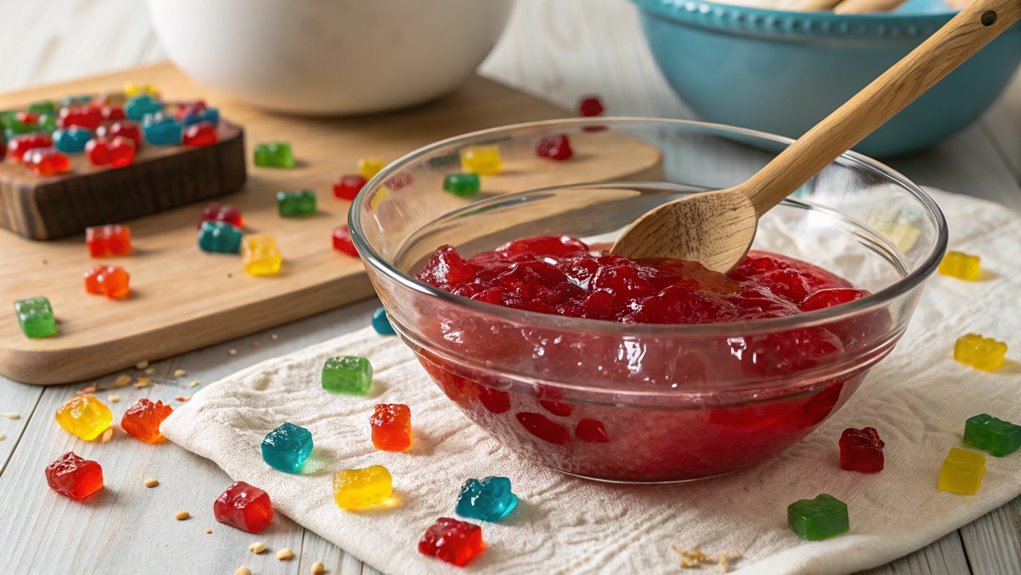 add gummy bears mixture