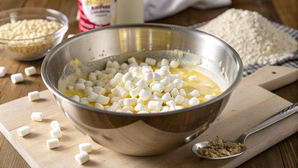 add marshmallows to mixture