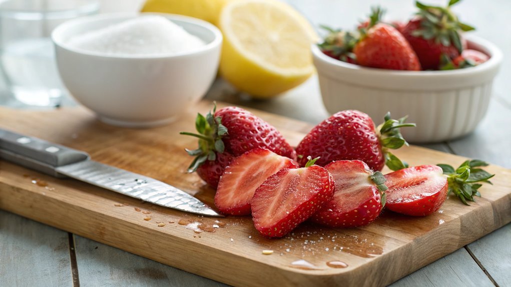 blend strawberries until smooth