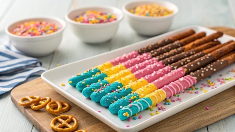 candy coated pretzel rods