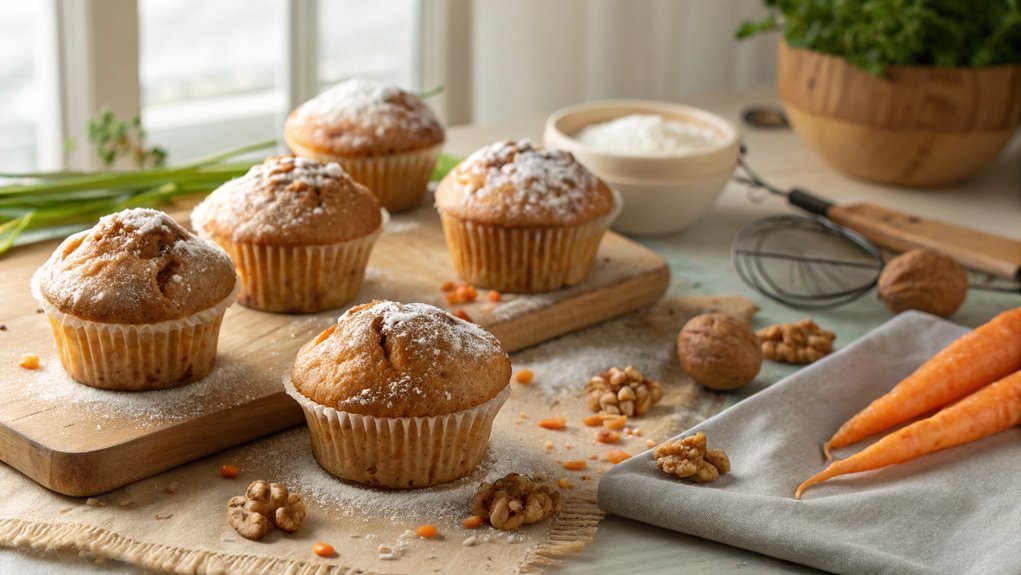 carrot muffins baking instructions