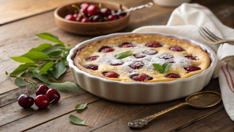 cherry dessert baked custard