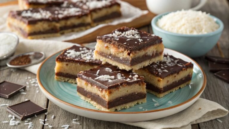 chocolate coconut layer bars