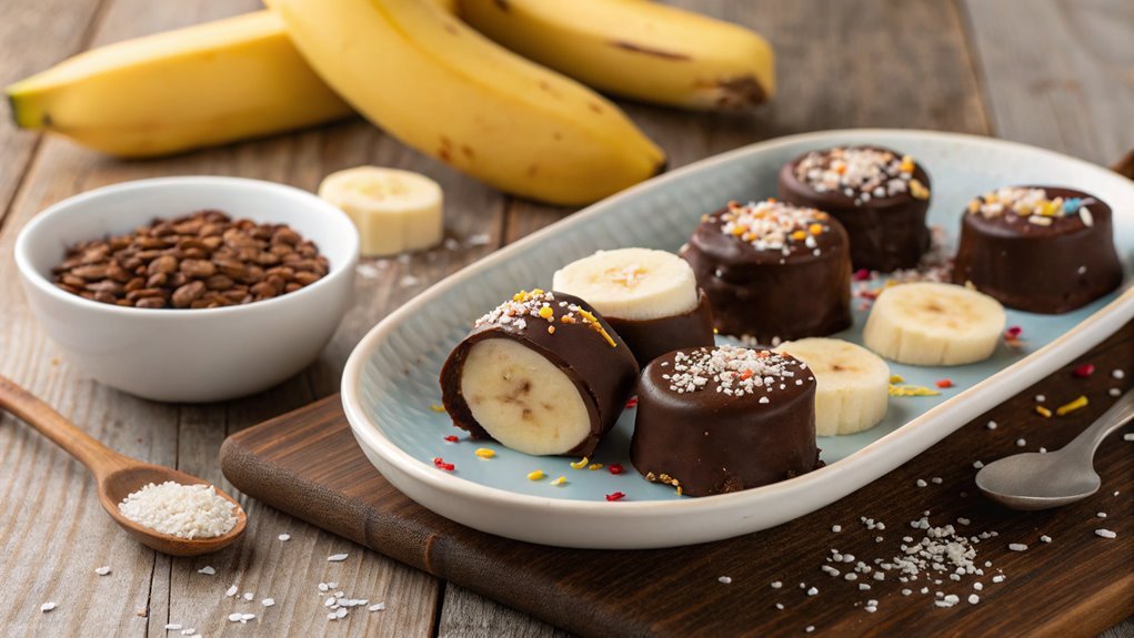 chocolate covered banana snacks