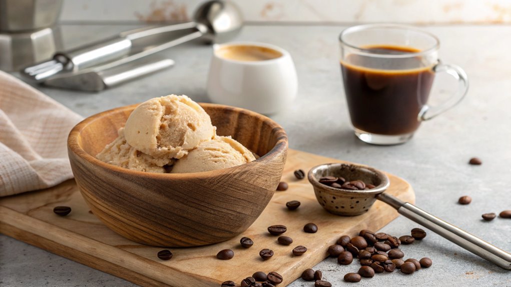 coffee flavored frozen dessert