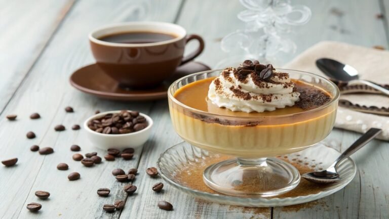 coffee infused creamy custard