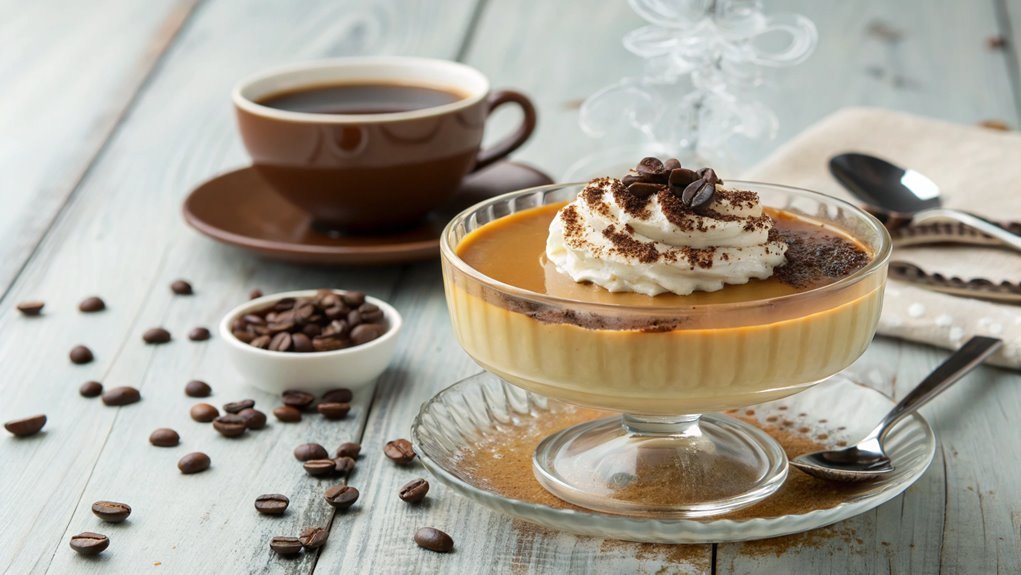 coffee infused creamy custard
