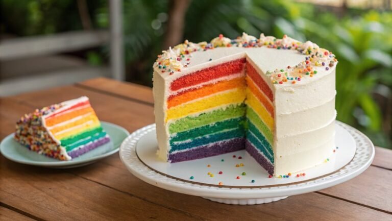 colorful multi layered dessert
