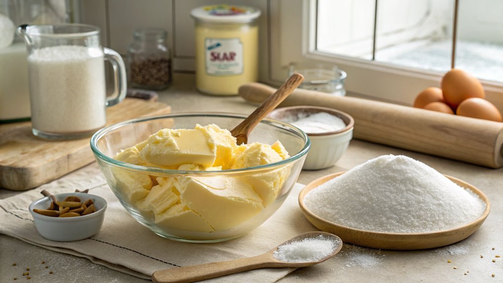 combine butter and sugar