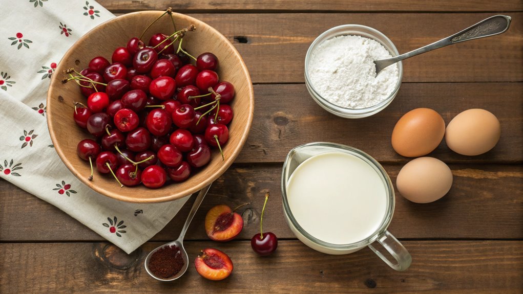 combine cherries into batter
