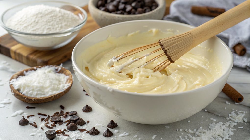 combine chocolate with coconut