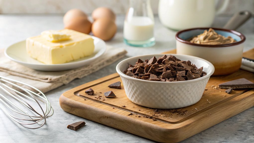 combine chocolate with cream