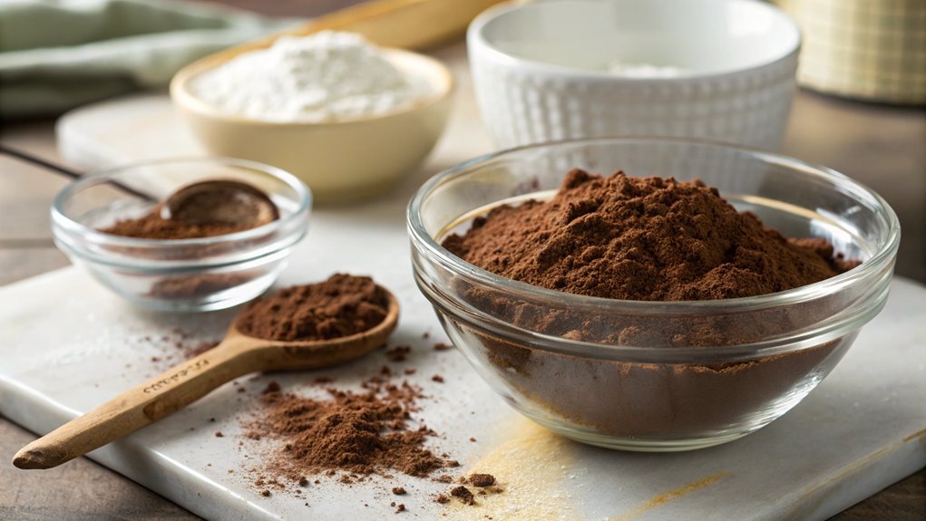combine cocoa with sweetener