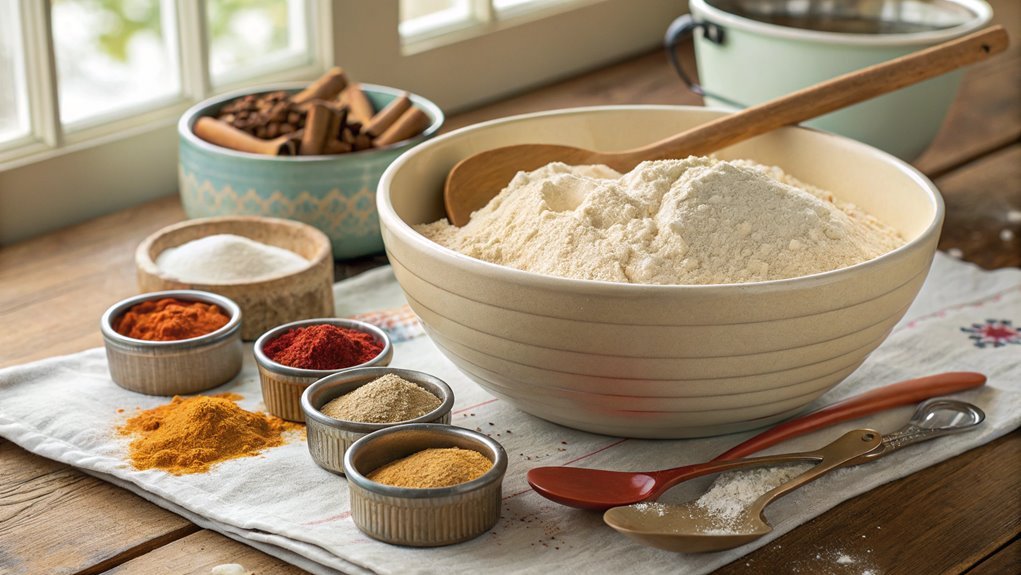 combine dry ingredients thoroughly