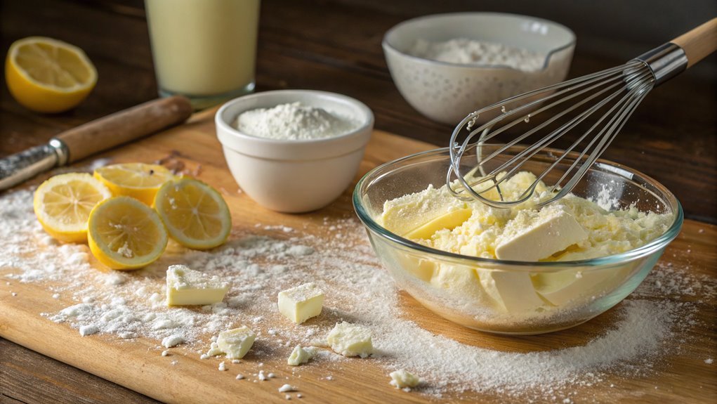 combine flour and sugar