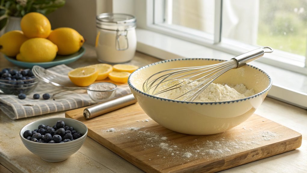combine flour and sugar