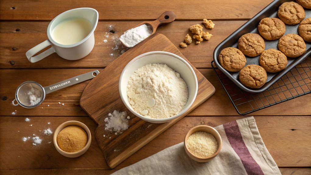 combine flour with coconut