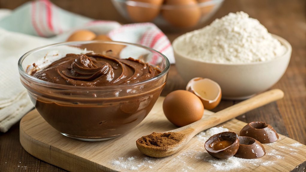 combine nutella with eggs