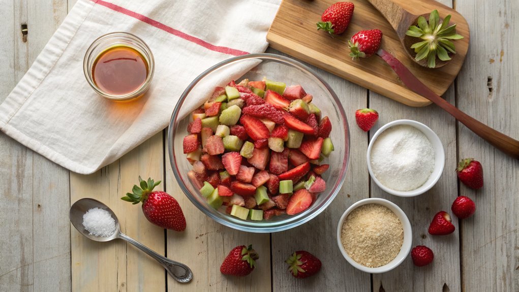 combine strawberries with rhubarb