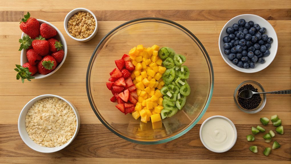 cut fruits into pieces