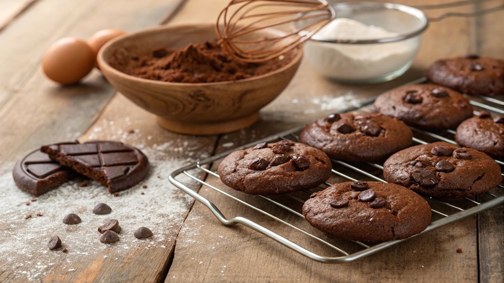 decadent double chocolate cookies