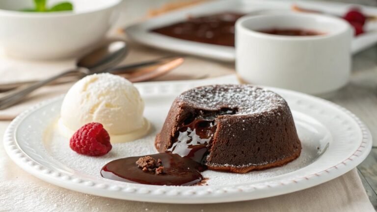 decadent molten chocolate dessert