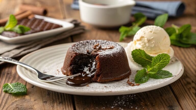 decadent molten chocolate dessert