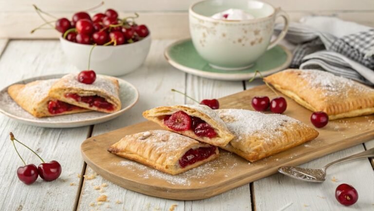 delicious cherry pastry dessert