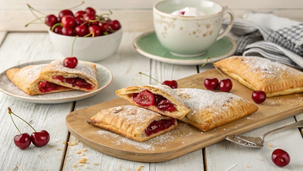 delicious cherry pastry dessert