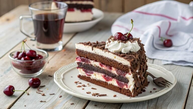 delicious chocolate cherry dessert