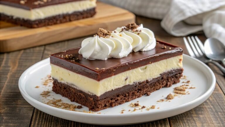 delicious chocolate dessert layers