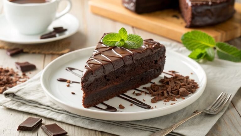 delicious chocolate fudge cake
