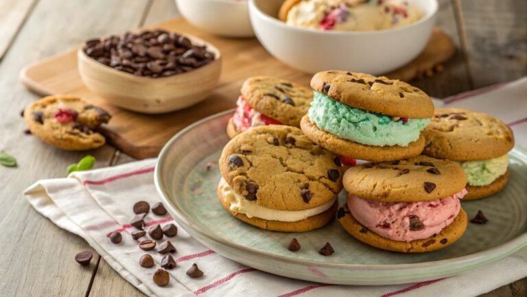 delicious homemade ice cream sandwiches