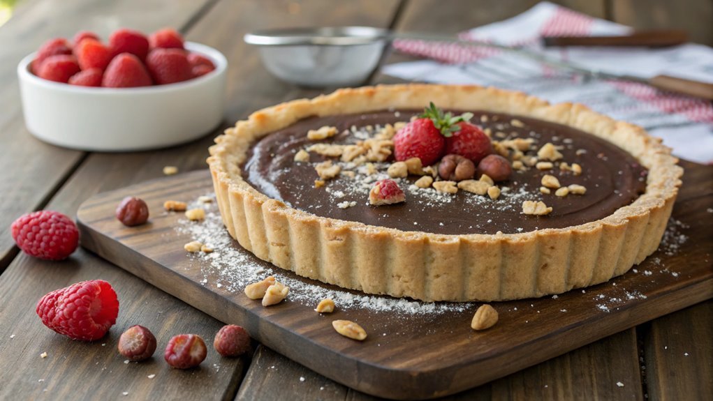 delicious nutella hazelnut tart