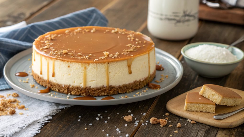 delicious salted caramel cheesecake