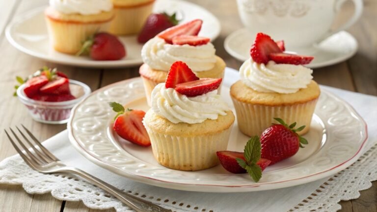 delicious strawberry shortcake cupcakes