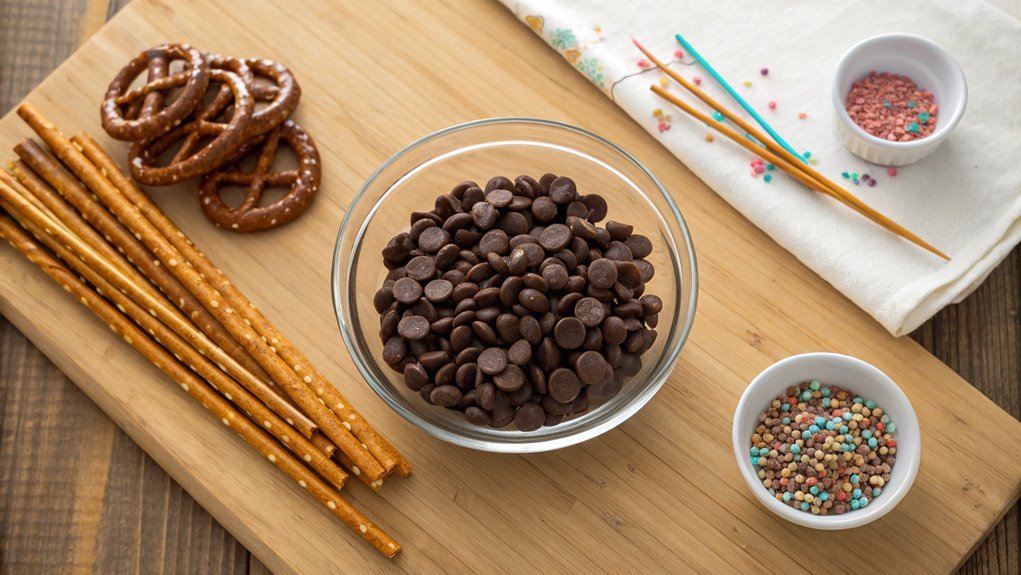 dip pretzels in chocolate
