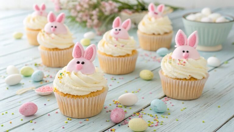 easter bunny themed cupcakes