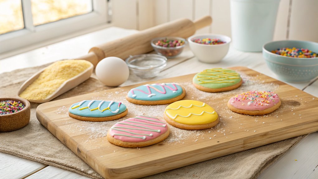 easter egg sugar cookies
