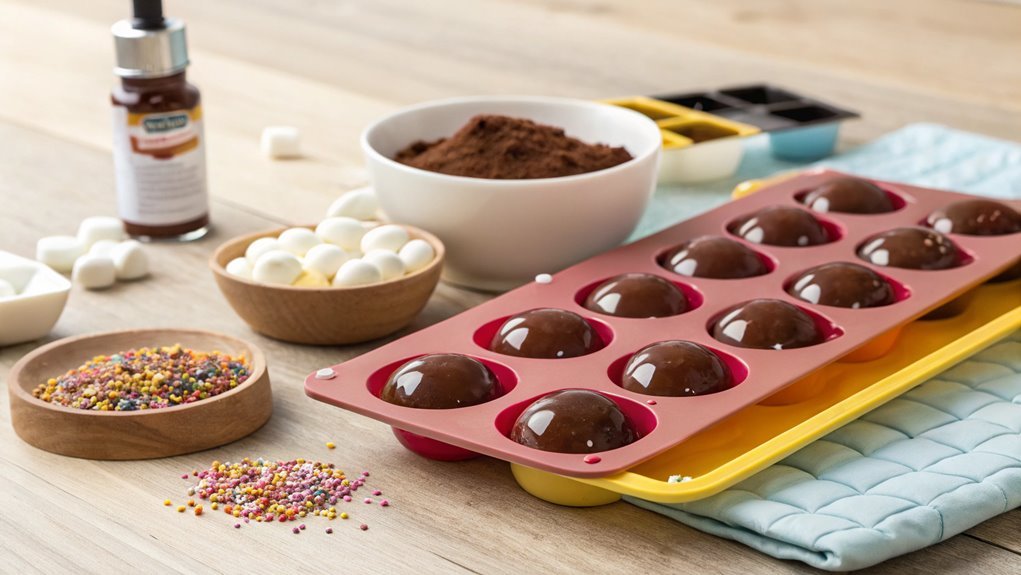 fill molds with mixture