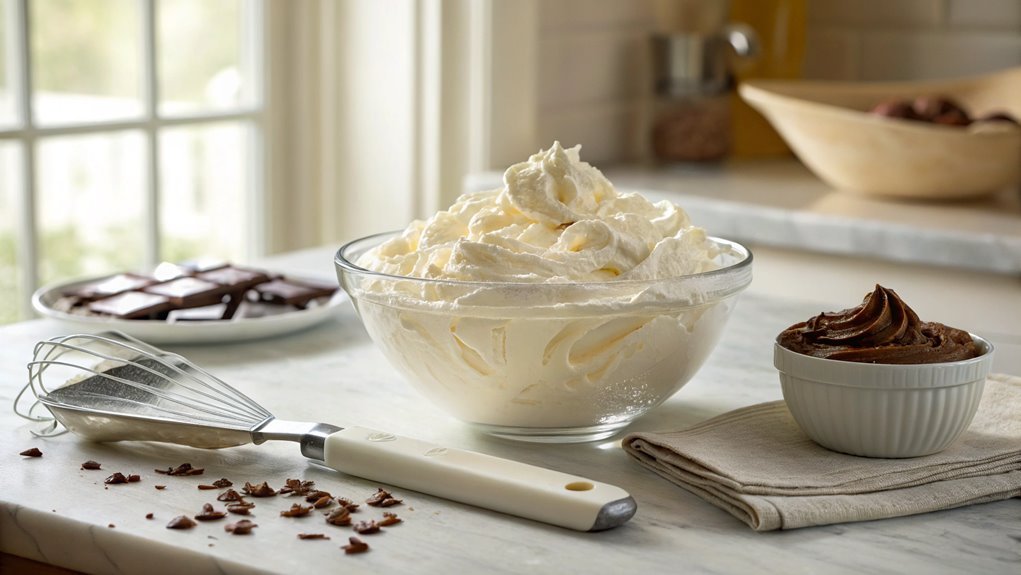 fold whipped cream gently
