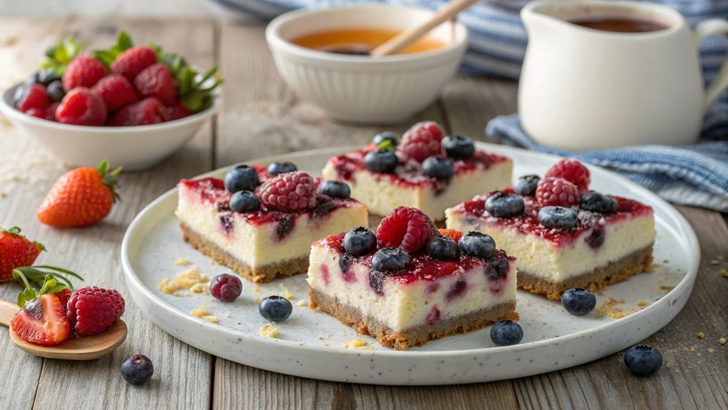 gluten free cheesecake berry bars