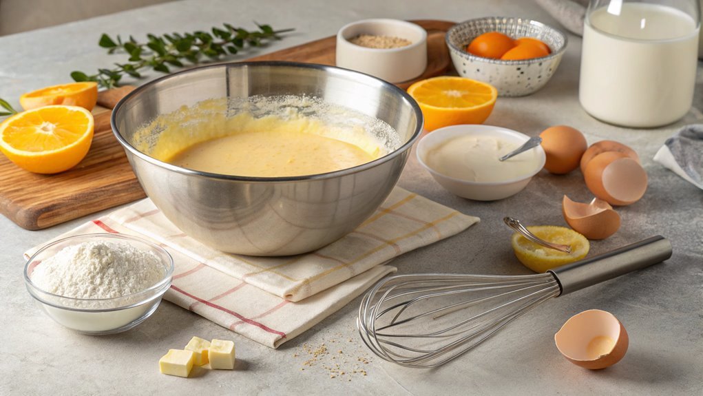 incorporate orange zest mixture