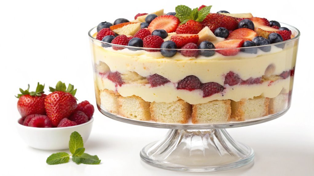 layer with custard mixture