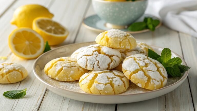 lemon flavored crinkle cookies recipe