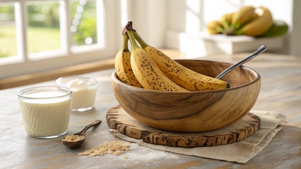 mash the ripe bananas