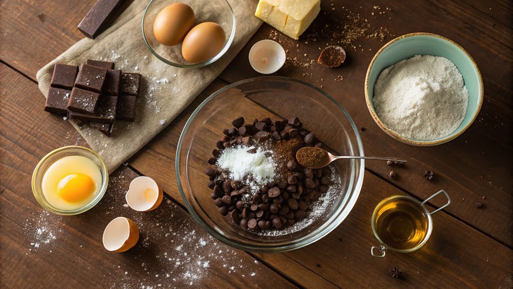 melt chocolate with butter