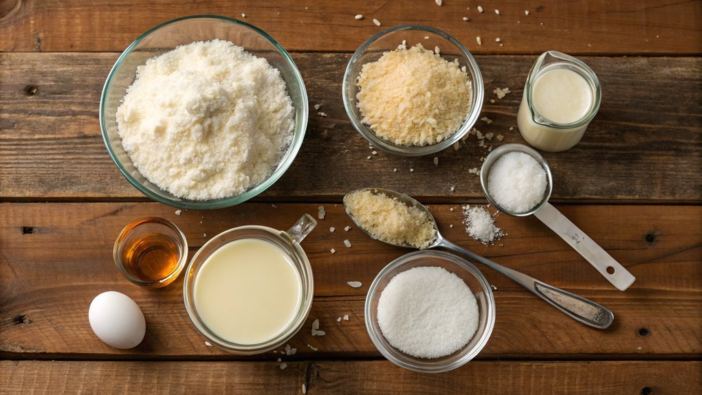 mix coconut with sugar