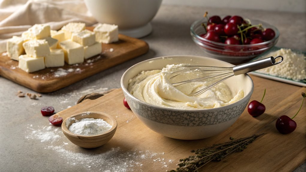 mix cream cheese filling